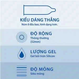 Bao cao su Durex Invisible - siêu mỏng, ôm khít - Hộp 10 cái Durex Invisible (5)